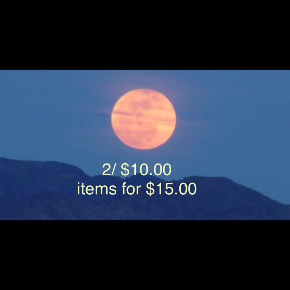 Two $10.00 items for $15.00